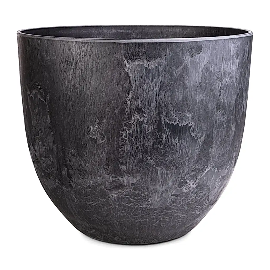 Bola Artstone Plant Pot - Black - Medium