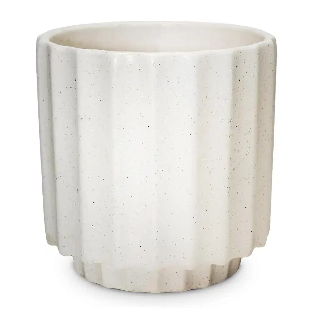 Bourton Scalloped Plant Pot - Ivory