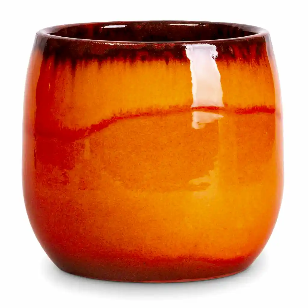 Charlotte Plant Pot - Orange - 15 x 13cm