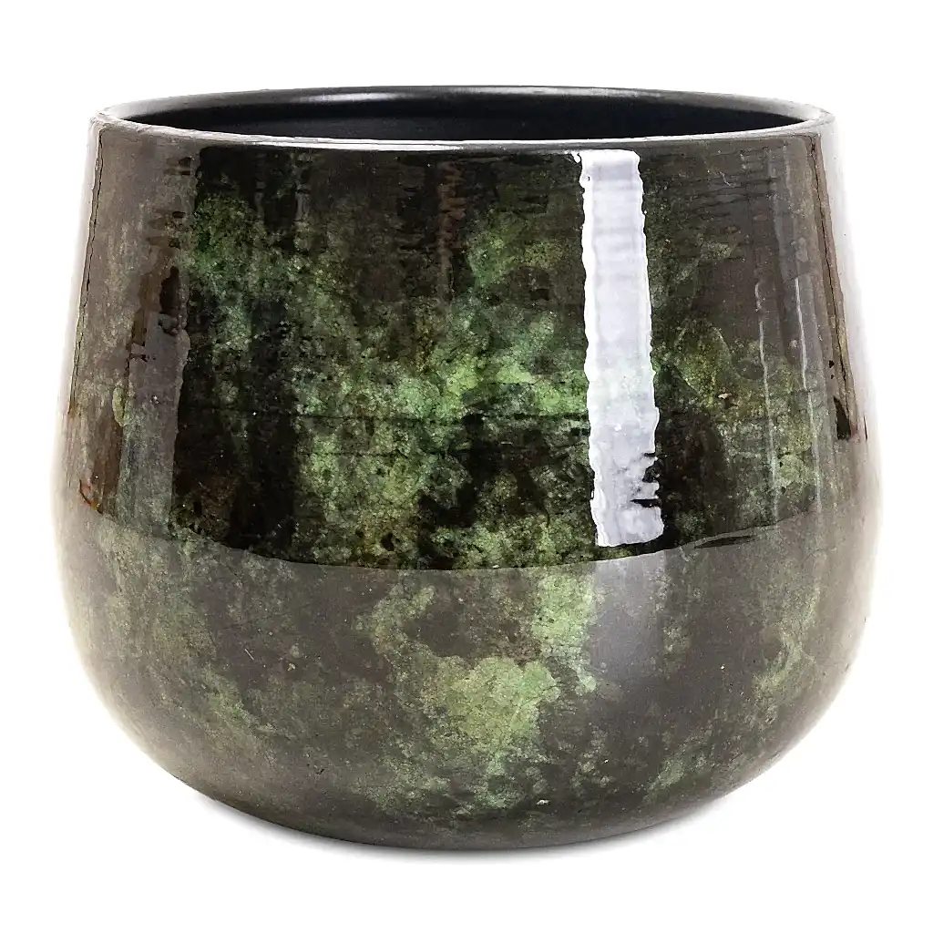 Emmie Metal Pot Mystic Green - 15x13cm