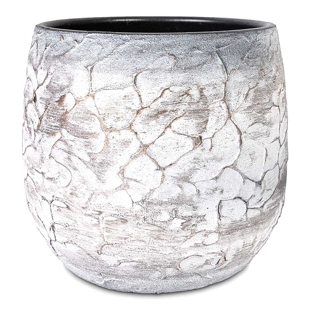 Evi Plant Pot Antique Silver - 15x13cm