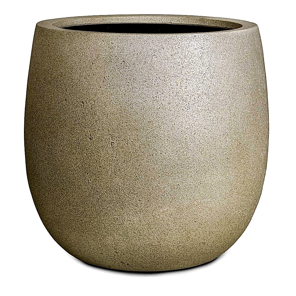 Grigio Balloon Plant Pot - Antique White Concrete- Medium & Large
