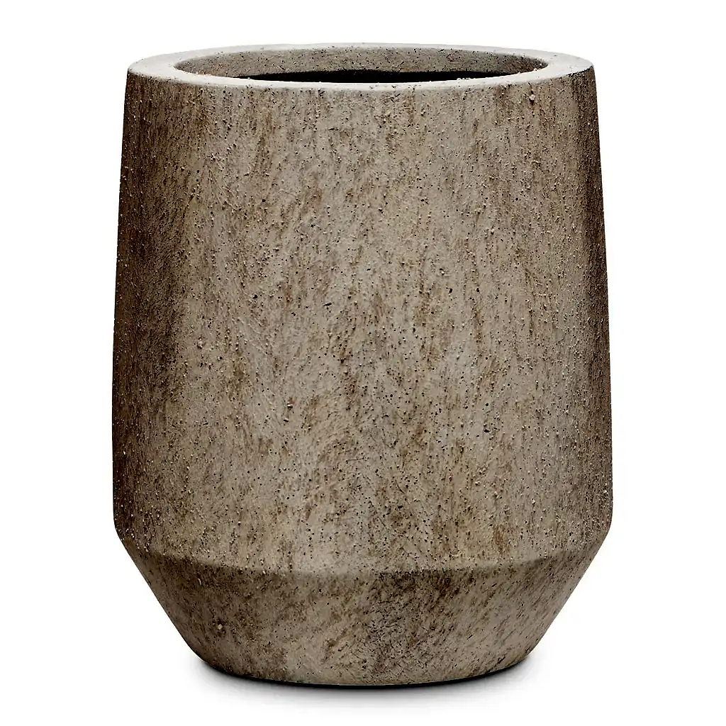Harith High Mineral Planter - Travertine