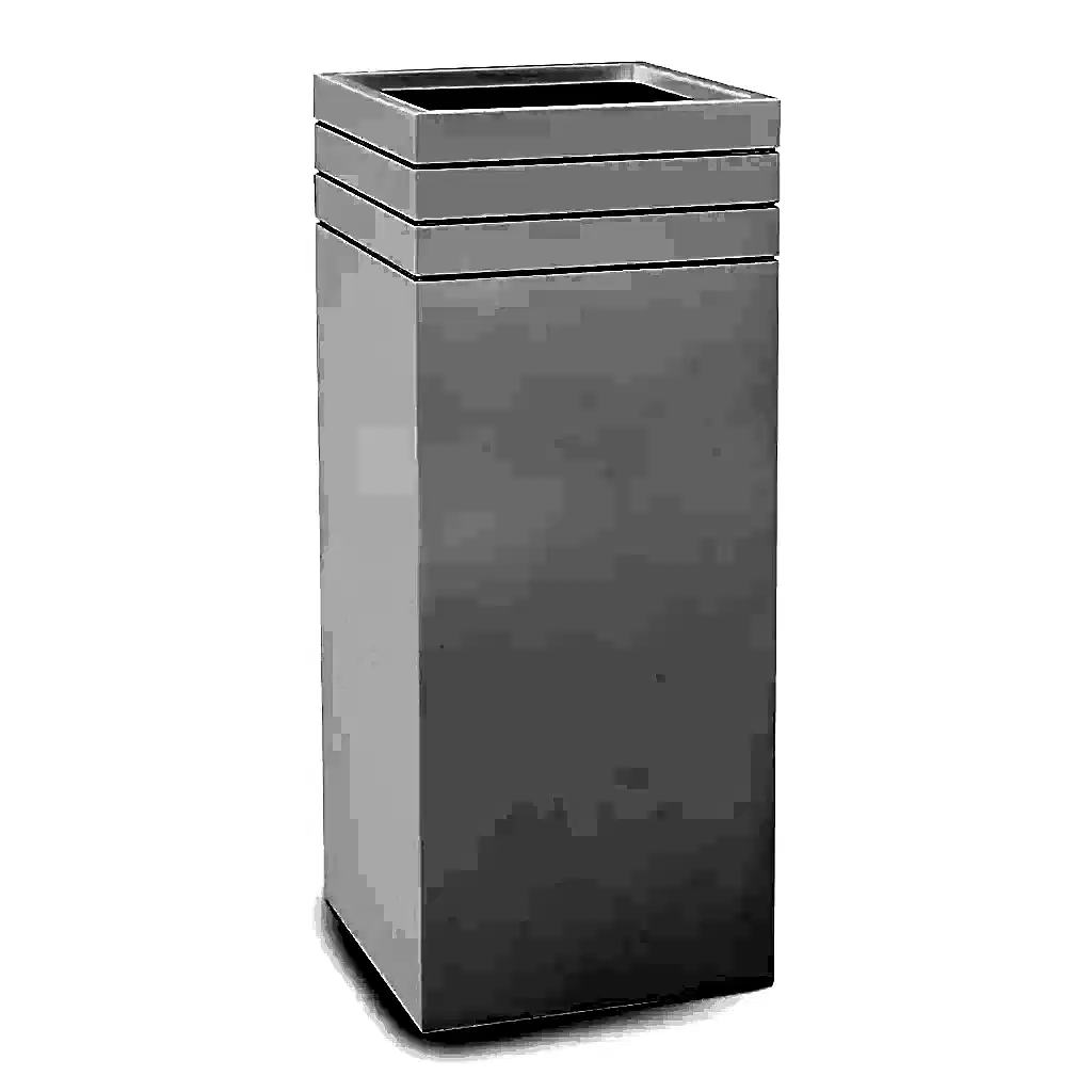 Line-Up Tall Square Planter - Matt White