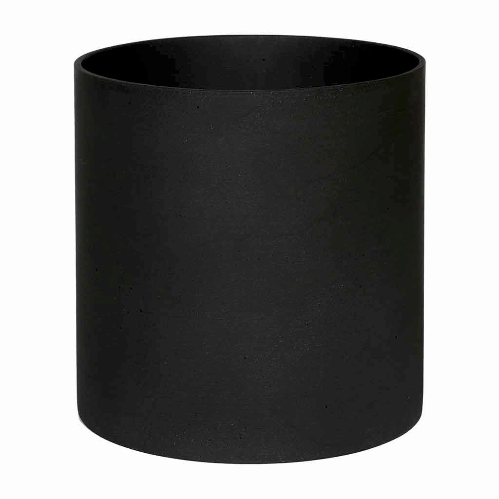 Puk Natural Planter - Matt Black