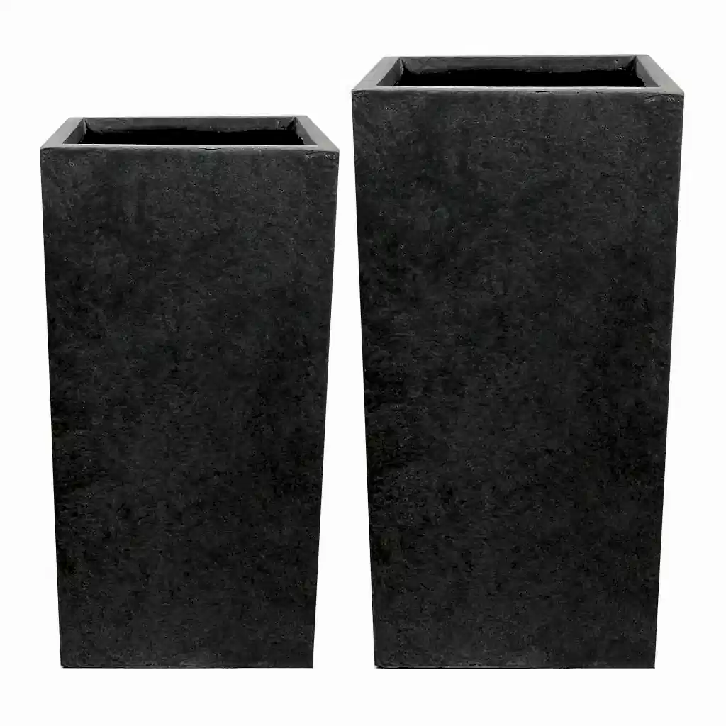 Amfa Tall Square Planters Set of 2 Grey