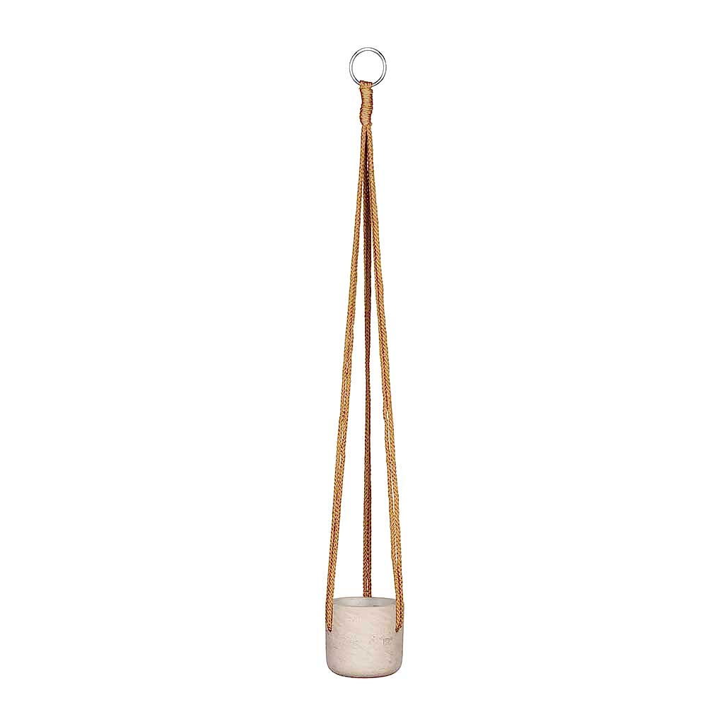 Charlie Hanging Plant Pot - Grey Washed - X Small