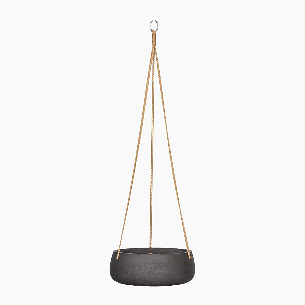 Eileen Hanging Plant Bowl - Black Washed