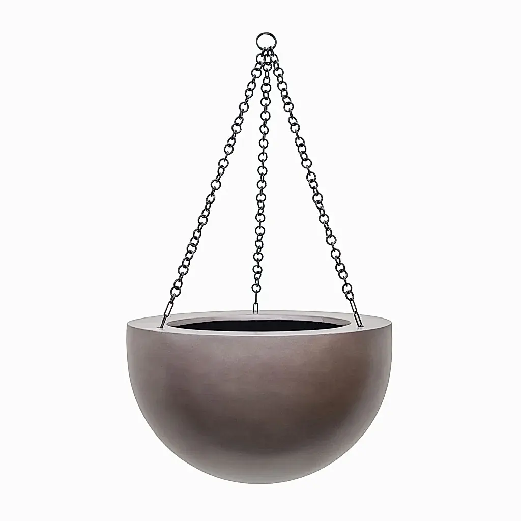 Gradient Hanging Plant Bowl - Matt Coffee