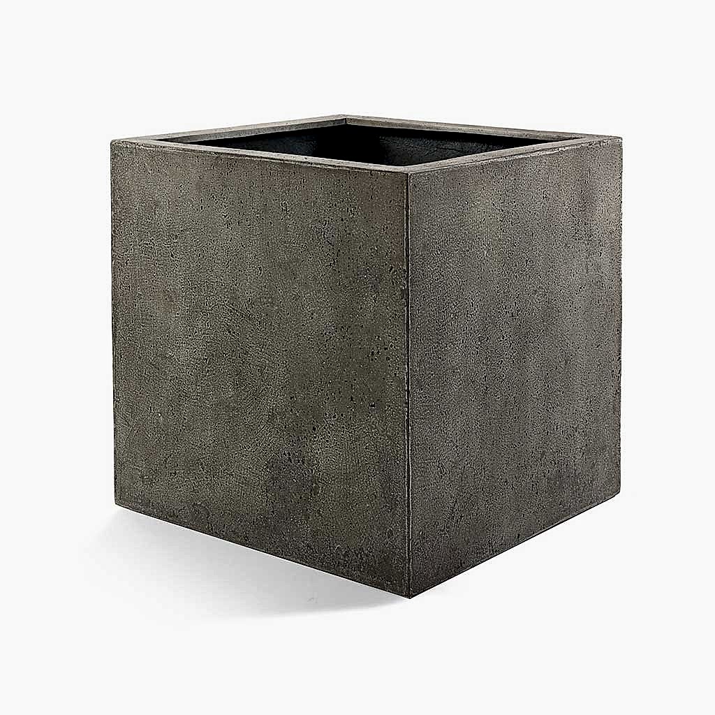 Grigio Cube Planter - Natural Concrete