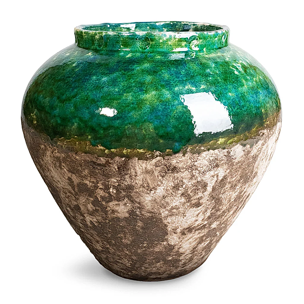 Lindy Jar Plant Pot - Black Green - 45 x 38cm