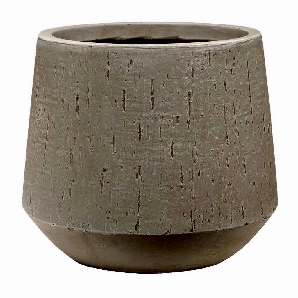 Raindrop Tube Round Planter - Stone 30cm